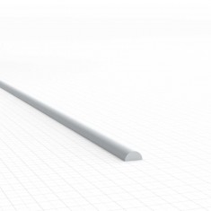 ABS Plasticard - Profile Semicircle 2mm for Model Making (10pcs, 250mm Long)