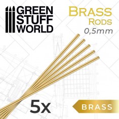 Pinning Brass Alloy Rods (thickness: 0.5mm, length: 250mm, 5pcs)