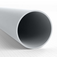 ABS Plasticard - Profile Tube 15mm Pipeline for Model Making (3pcs, 250mm Long)