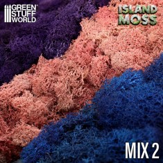Natural Island Moss - Blue Violet and Light Pink Mix (50g)