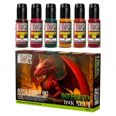 Intensity Acrylic Ink Set 1 for Miniature Glazes, Filters and Colour Blending (6x17ml)