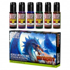 Intensity Acrylic Ink Set 2 for Miniature Glazes, Filters and Colour Blending (6x17ml)