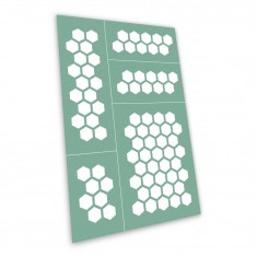 Self-Adhesive Airbrush Masking Stencils - Hexagons L - 9mm (9.5x14.5cm)