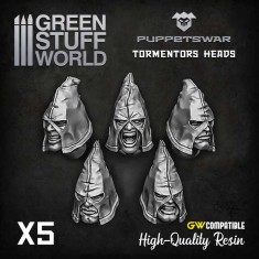 Puppetswar Tormentors Heads for 28/32mm Wargame Miniatures