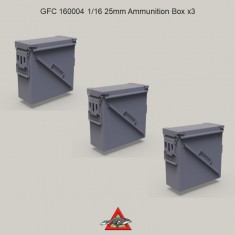 1/16 Modern Australian 25mm Ammunition Box (3pcs)