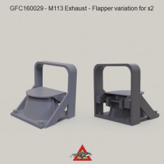 1/16 M113 Exhaust Flapper Variation (2pcs) for AHHQ M113A1 ACAV #009