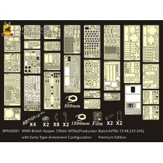 1/35 WWII British Vosper 72ft6in MTBs Super Detail Set w/Early Armament Config for Italeri