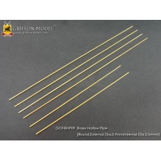 Brass Hollow Pipe (Round, Outer Diameter: 0.9mm, Inner Diameter: 0.54mm)