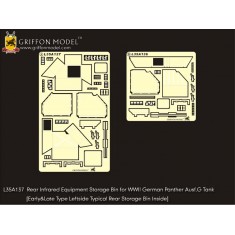 1/35 WWII Panther Ausf.G Rear Infrared Equipment Storage Bin (Early&Late) for Dragon kits