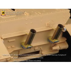 1/35 WWII PzKpfw.IV Ausf.J Brass Preformed Vertical Exhaust Pipes