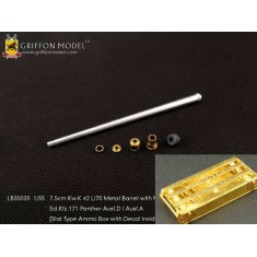 1/35 WWII SdKfz.171 Panther D/A 7.5cm KwK 42 L/70 Metal Barrel w/Muzzle Brake #2