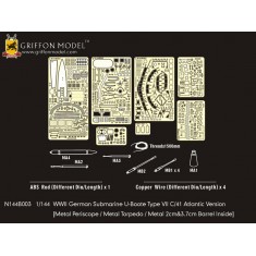 1/144 WWII Submarine U-Boot Type VII C/41 Atlantic Ver. Detail Set for Revell 05100