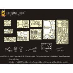 1/35 WWII German 2cm Flakvierling38 Super Full Detail Set for Dragon 6547 kit