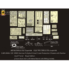 1/35 WWII PzKpfw.IV J (Late) w/Ausf.F Turret Super Detail Set for Dragon kit #6824