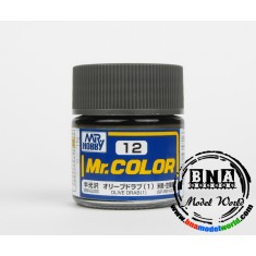 Solvent-Based Acrylic Paint - Semi-Gloss Olive Drab I (10ml)
