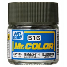 Solvent-Based Acrylic Paint - Tank Dark Green 3414 (10ml)