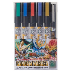 Gundam Paint Marker Set - SD Gundam World Sangoku Soketsuden (6 colours)