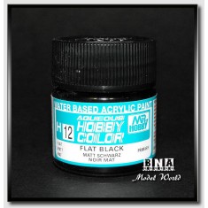 Water-Based Acrylic Paint - Flat Black (10ml)