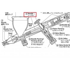 Needle for PS289 Mr Procon WA Platinum 0.3mm Double Action Airbrush
