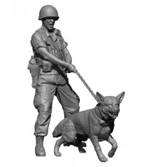 1/24 Vietnam War US K9 Handler