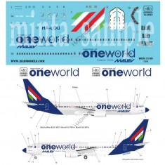 Decals for 1/144 Malev Boeing 737-800 One World