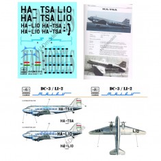 1/144 C-47/LI-2 Malev (HA-TSA, HA-LIO) Decals for Eastern Express kits