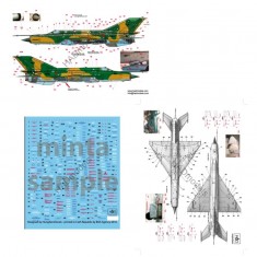 Decals for 1/32 MiG-21MF Hungarian Stencil