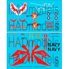 1/32 F-14 A VF-111 Sundowners 'Miss Molly' for Trumpeter kit (double sheet)