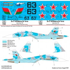 Decal for 1/32 Sukhoi Su-27 UB Belarus