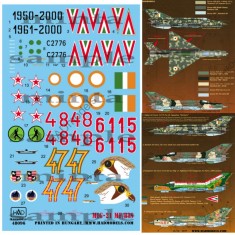 Decals for 1/48 Indian/Russian/Hungarian MiG-21 BIS