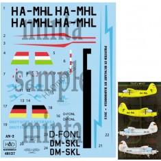 Decals for 1/48 AN-2 (Lufthansa DM-SKL, HA-MHL & D-FONL)