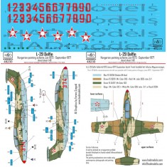 Decal for 1/48 L-29 in Hungarian Service / Hungarian painting scheme