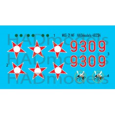 Decal for 1/48 MiG-21 MF HUNAF 9309 Dongo Squadron