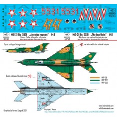 Decal for 1/48 Mikoyan-Gurevich MiG-21 Bis 5531 HUNAF 