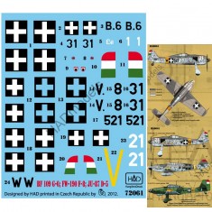 Decals for 1/72 Bf 109, Ju-87D & Fw 190 F-8