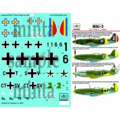 Decals for 1/72 MiG-3 w/Captured Rumanian & German Markings