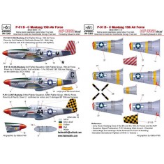 1/72 North American P-51B Mustang Decal Sheet