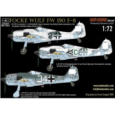 1/72 Fw 190 F-8 "Green C, Black 2, White 34" Decal Sheet