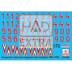 1/72 Hungarian National Insignia and Numbers 1990-1998 Decal Sheet
