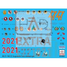 1/72 MiG-21/MiG-23 Hungarian AF Individual Markings Decal Sheet