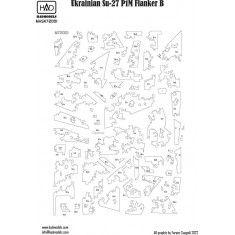 1/72 Su-27P1M Digital Camouflage Paint Mask for Zvezda kit