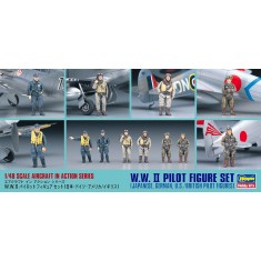 1/48 WWII Pilot Figure Set Japanese German US British Pilots (X48-7)