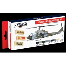 Acrylic Paint Set for Airbrush - US Marine Corps Helicopters Camouflage 1950s to present (17ml x 8)