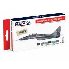 Acrylic Paint Set for Airbrush - Modern Polish Air Force Vol. 1 Camouflage 2000s (17ml x 6)