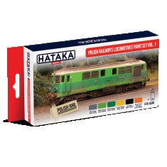 Acrylic Paint Set for Airbrush - Polish Railways Locomotives Set Vol.1: in 2000s (17ml x 6)