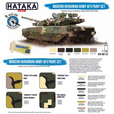 Acrylic Paint Set for Brush - Modern Ukrainian AFV since 2000s (6x 17ml)
