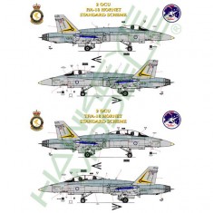 RAAF Decals for 1/72 McDonnell Douglas F/A-18B Hornet 2OCU (Delivery markings 1985)
