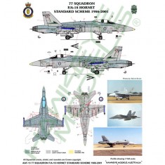 RAAF Decals for 1/72 McDonnell Douglas F/A-18A Hornet 77 SQN (Standard markings)