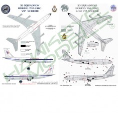 RAAF Decals for 1/100 Boeing 707-338 33 SQN (High/Low-Vis schemes) Tanker/VIP Aircraft