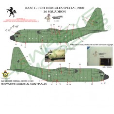 RAAF Decals for 1/72 Zvezda C-130H Hercules 36SQN Overall Green 2000 Scheme